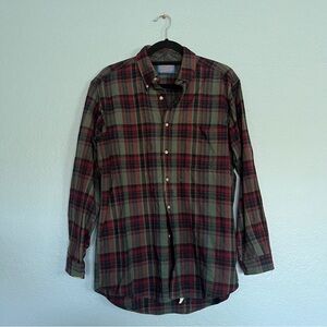 Pendleton Red and Green Plaid Button Down Shirt